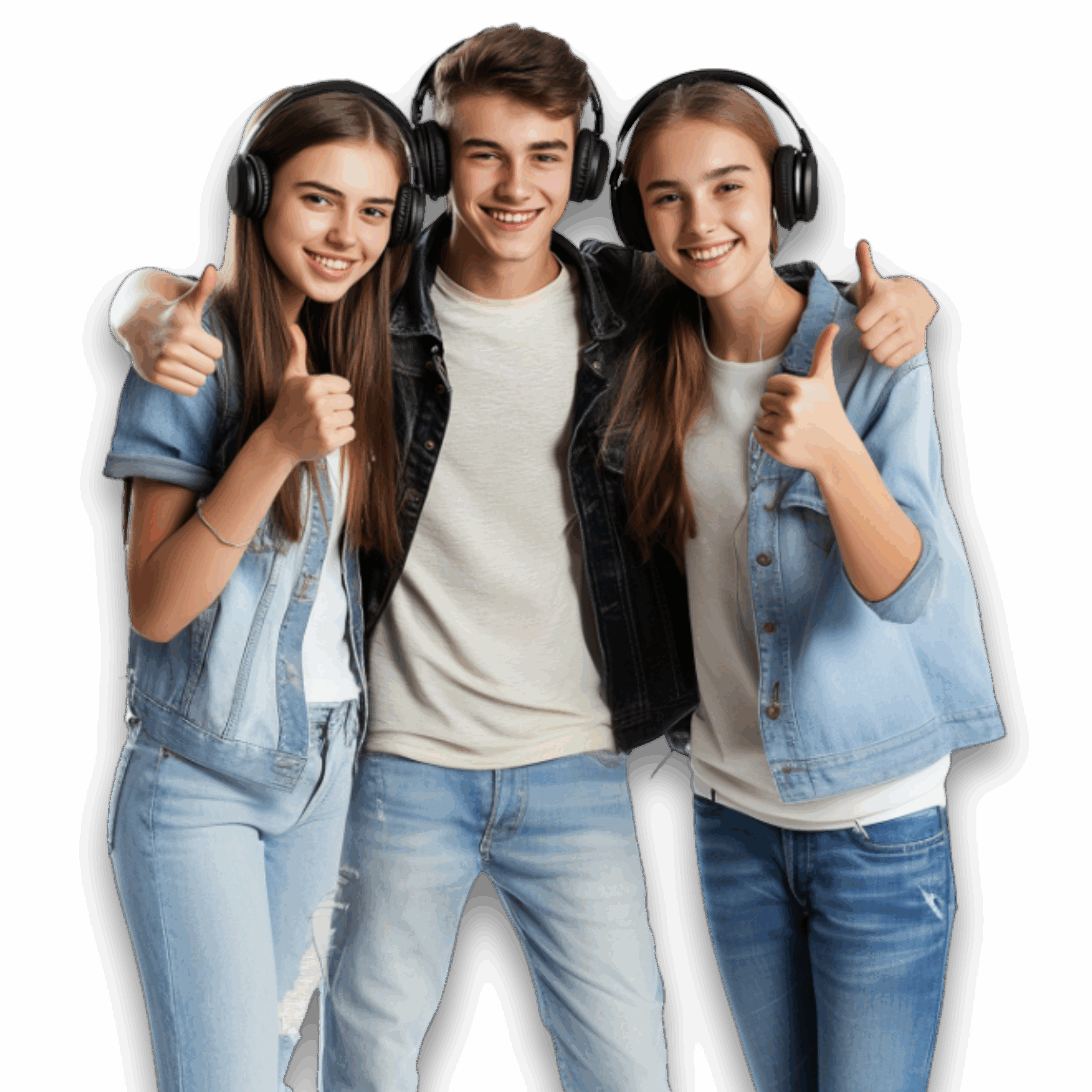 Grupa uczniów zadowolona z kursów